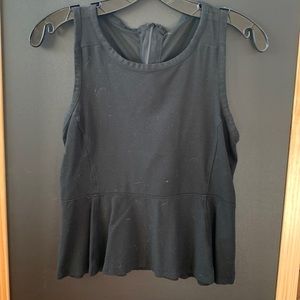 Black peplum top